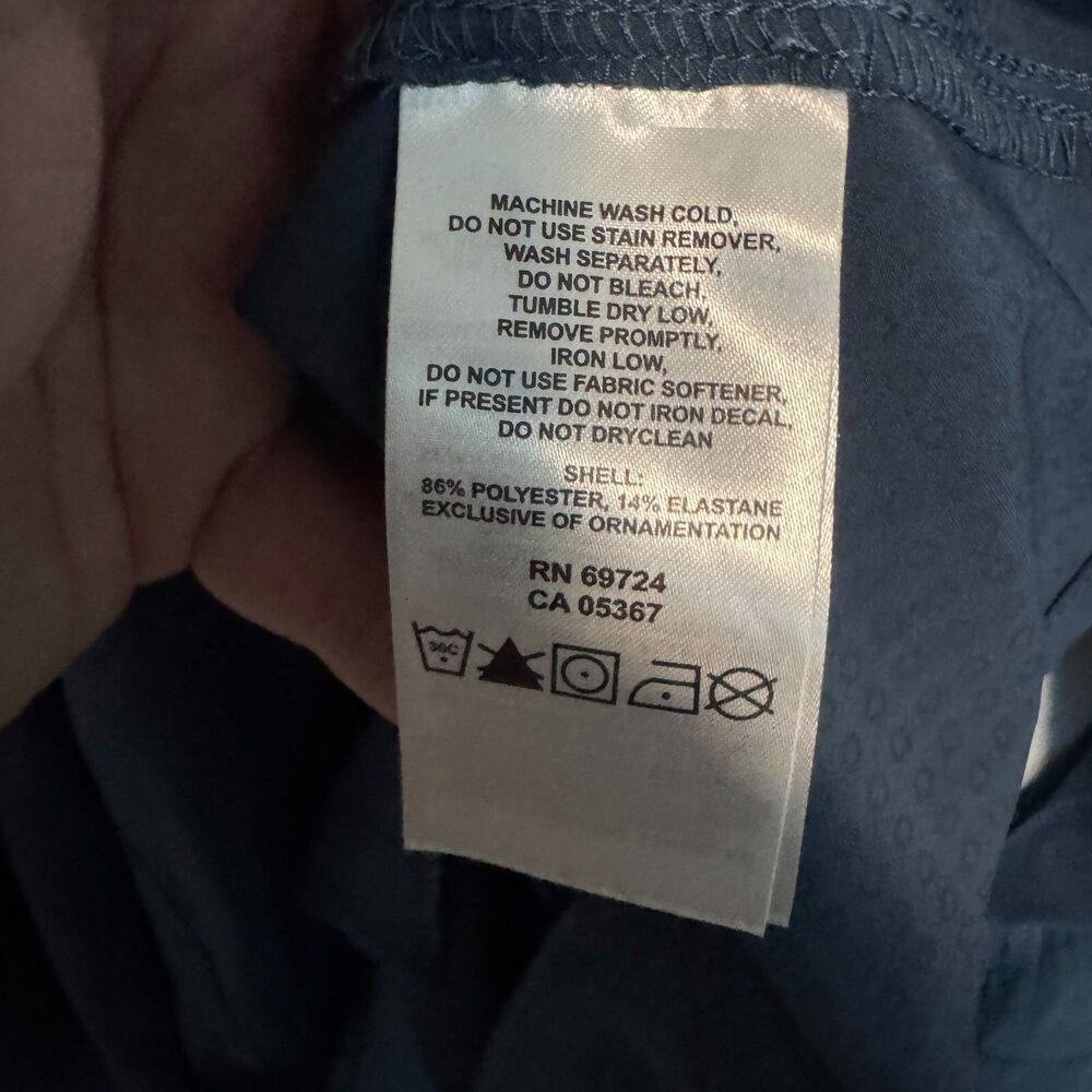 Mountain Hardwear Shirt Mens Large Blue Long Sleeve Quick Dry Roll Tab Stretch - Picture 4 of 10